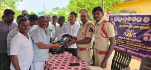 Beyond Duty, Beyond Uniform: Telangana Police Officers Buy and Distribute 100 Helmets to Save Lives in Gadwal